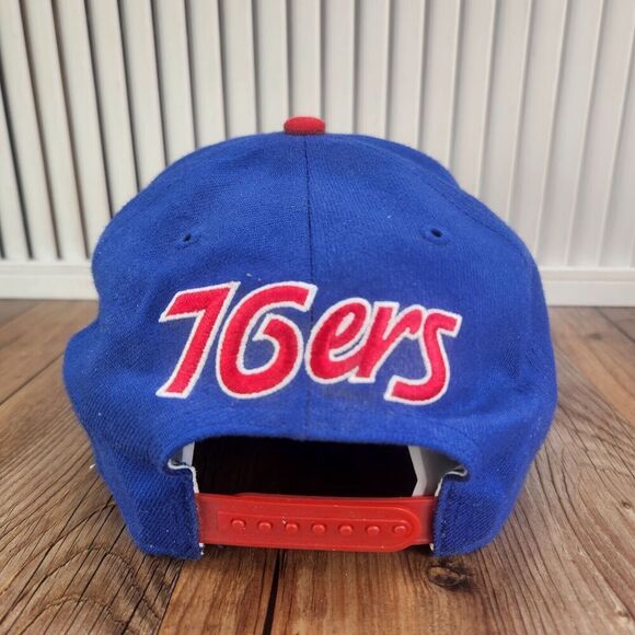 Philadelphia 76ers '47 Hardwood Classics Snapback Hat Cap Blue Red Script Retro - Picture 5 of 12